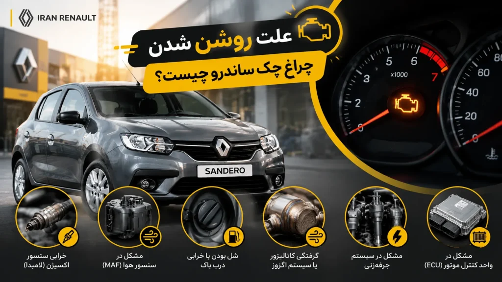 علت روشن شدن چراغ چک ساندرو